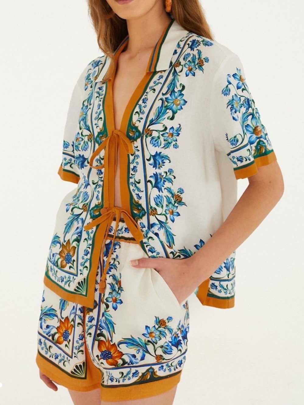 Farm Rio Flora Tile blouse - Picture 5 of 12